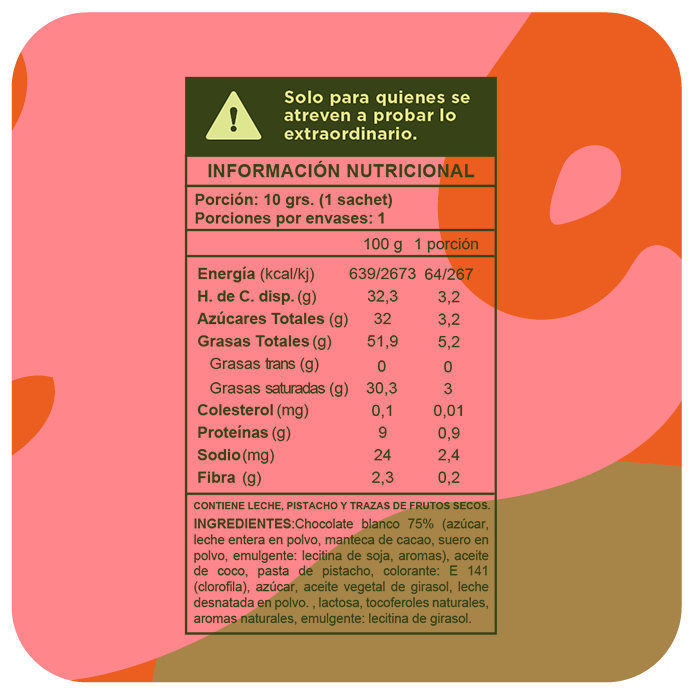 Box Fiorella Pistacchio Shot de 50 Unidades
