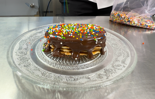 Mini Mattonella Caramelo & Waffle: Tortita individual con Fiorella Cream y un toque crujiente