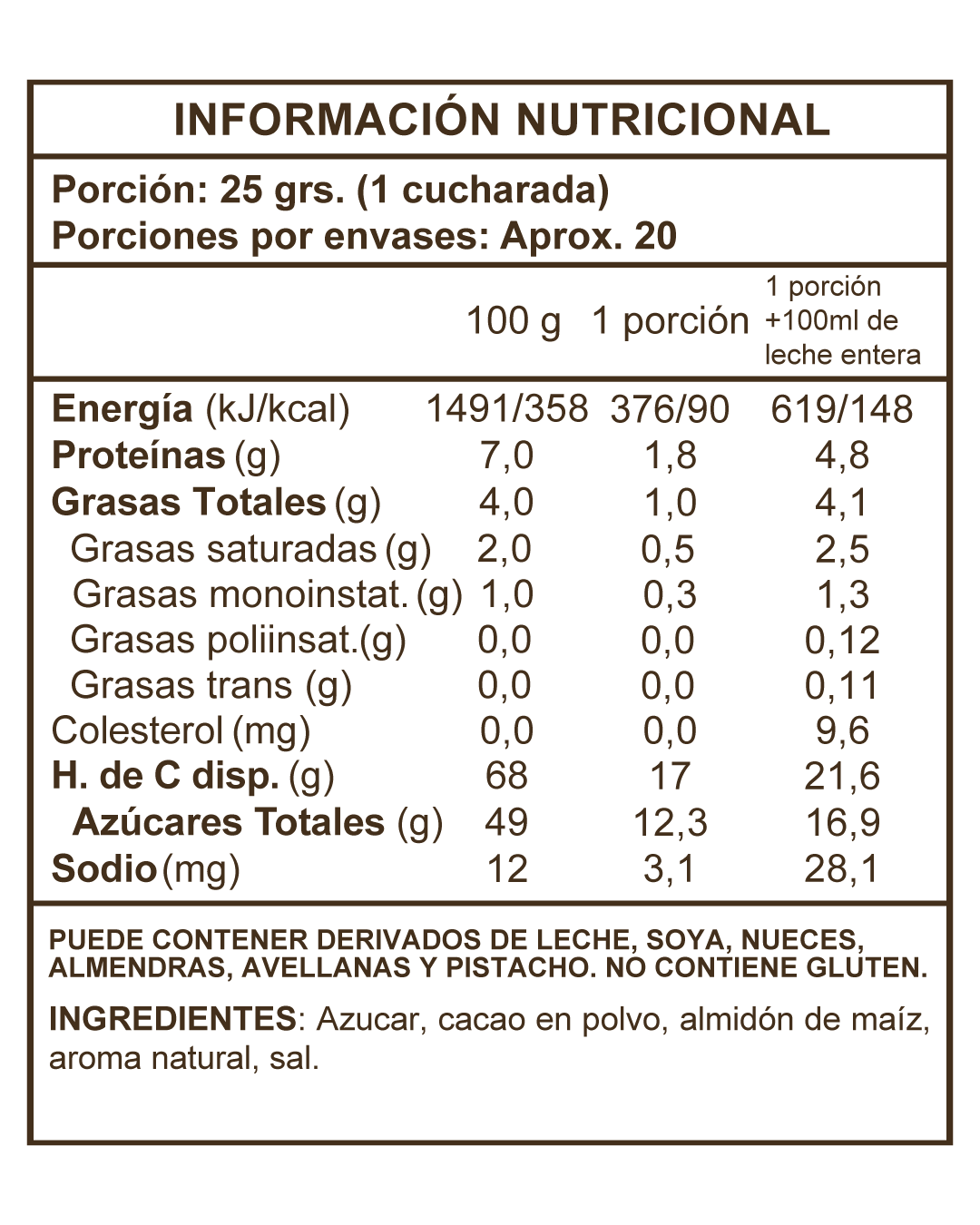 Chocohot Naranja, 500g